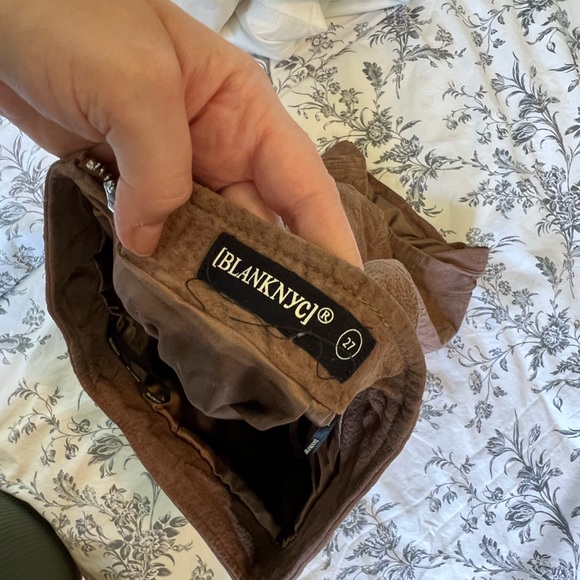 Suede Mini Skirt. Sz 27 - Picture 2 of 3